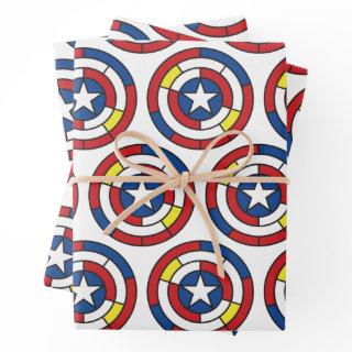 Captain America De Stijl Abstract Shield  Sheets