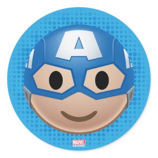 Captain America Emoji Classic Round Sticker