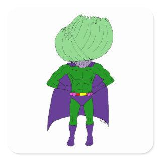 Captain Cabbage    Square Sticker