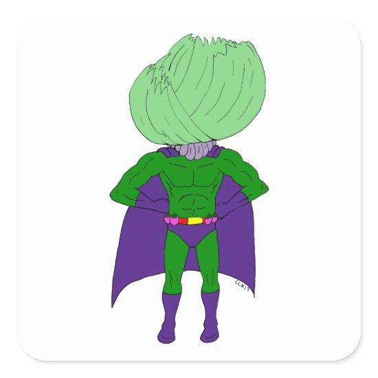 Captain Cabbage    Square Sticker