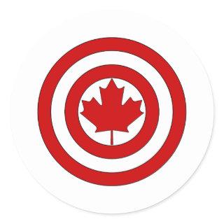 Captain Canada Shield Symbol Classic Round Sticker