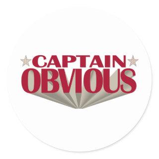 Captain Obvious Classic Round Sticker
