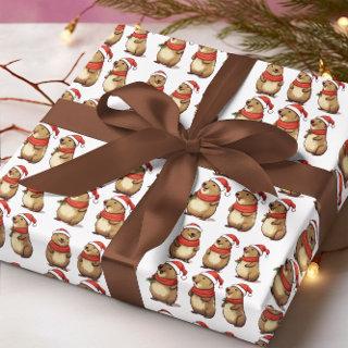 Capybara Cute Christmas Pattern