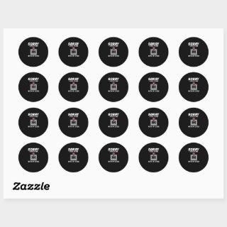 Car Gear Shift Classic Round Sticker