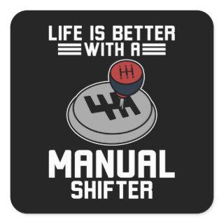 Car Manual Shifter Gear Shift Square Sticker