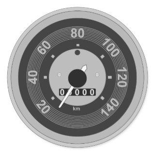 Car Tachometer Speedometer Classic Round Sticker