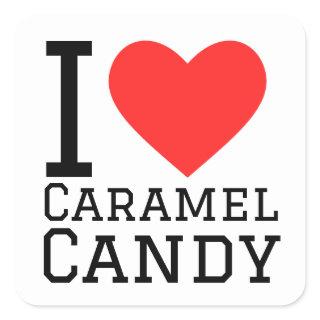 Caramel Candy pattern Square Sticker