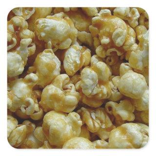 Caramel Popcorn Square Sticker