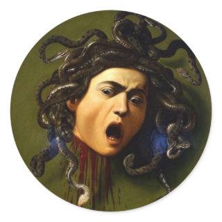 Caravaggio Medusa (1597) Classic Round Sticker