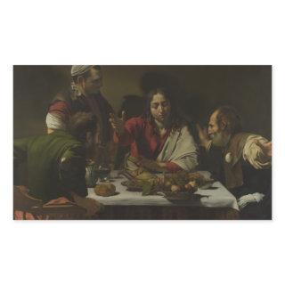Caravaggio - Supper at Emmaus Rectangular Sticker