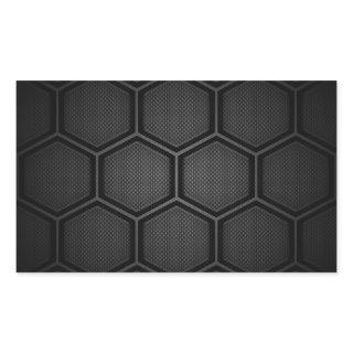 Carbon Fiber Hex Tiles Rectangular Sticker