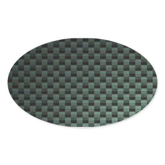 Carbon Fiber Patterned Oval Sticker