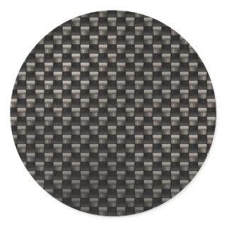 Carbon Fiber Texture Classic Round Sticker