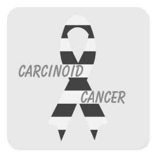 Carcinoid Cancer Zebra Awareness Ribbon by Janz Square Sticker