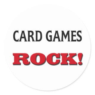 Card Games Rock Classic Round Sticker