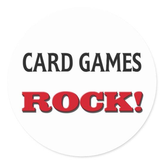 Card Games Rock Classic Round Sticker