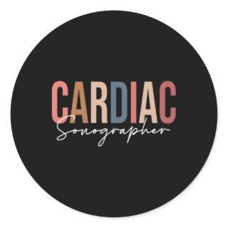 Cardiac Sonographer Radiology Tech X-Ray Tech Mamm Classic Round Sticker