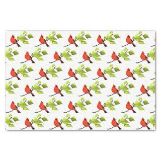Cardinal Bird Red  Tissue Paper