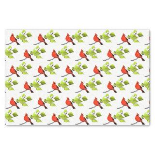 Cardinal Bird Red  Tissue Paper