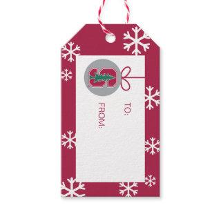 Cardinal Block "S" with Tree Gift Tags