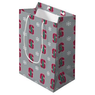 Cardinal Block "S" with Tree Medium Gift Bag