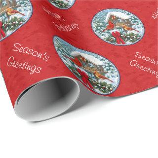 Cardinals Christmas Birdfeeder Red