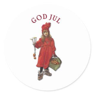 Carl Larsson Paints Daughter Brita as Iduna Classic Round Sticker