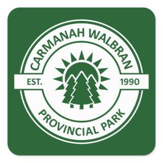Carmanah Walbran Provincial Sun Trees Square Sticker