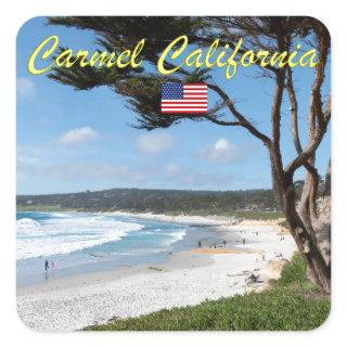 CARMEL BY THE SEA - MONTEREY CALIFORNIA USA SQUARE STICKER