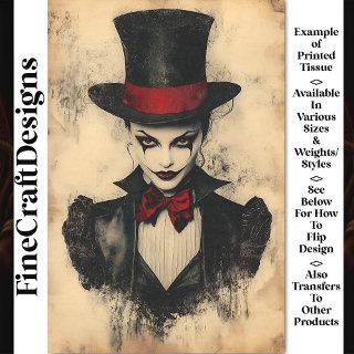 Carnival Noir Figure, Face Make Up CG1 Decoupage Tissue Paper