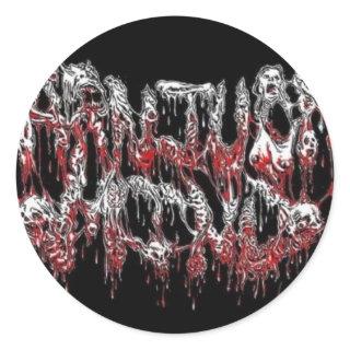 carnivore mind classic round sticker