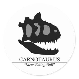 Carnotaurus Skull Classic Round Sticker