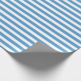 Carolina Blue White Simple Horizontal Striped