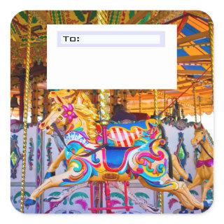 Carousel Gift wrap sticker