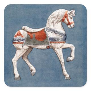 Carousel Horse by Henry Murphy   Square Sticker