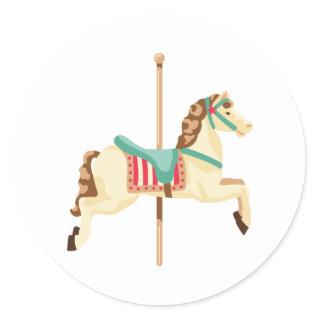 Carousel Horse Classic Round Sticker