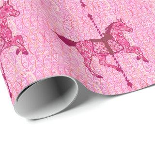 Carousel Horse - Fuchsia Pink