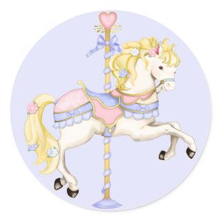 Carousel Pony Classic Round Sticker