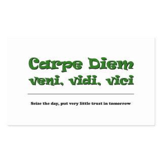 Carpe Diem Rectangular Sticker