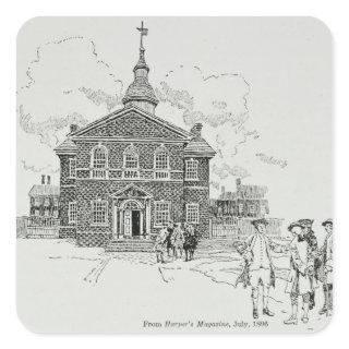 Carpenter's Hall Philadelphia Square Sticker