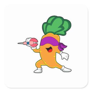 Carrot Darts Dart Square Sticker
