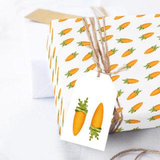 Carrot Pattern Easter Gift Wrap