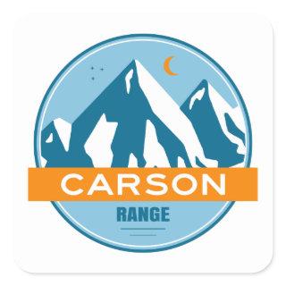 Carson Range California Nevada Square Sticker