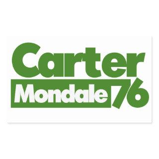 Carter Mondale 1976 Retro Politics Rectangular Sticker