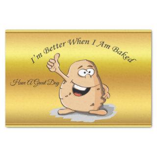 cartoon character potato with big eyes 2 tissue paper