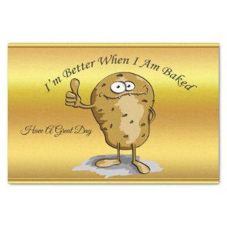 cartoon character potato with big eyes 3 tissue paper