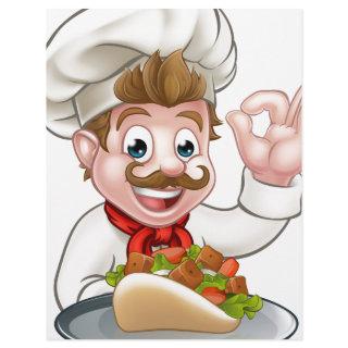Cartoon Chef with Kebab