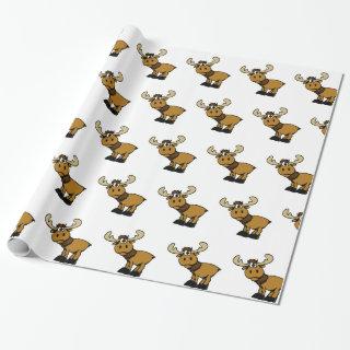 Cartoon Curious moose | choose background color