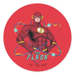 Cartoon Flash Atomic Graphic Classic Round Sticker