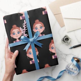 Cartoon Girl with Big Eyes
